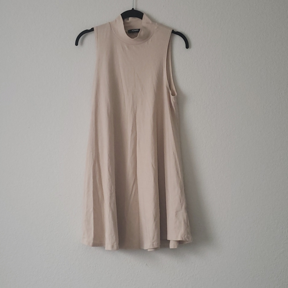 Azalea Beige Flared Shift Dress